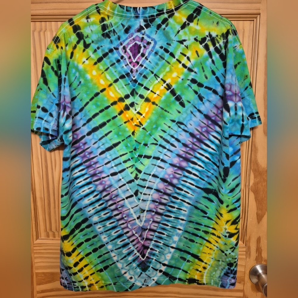 Alstyle Tye Dye Unisex Skeleton Shirt - Picture 3 of 5